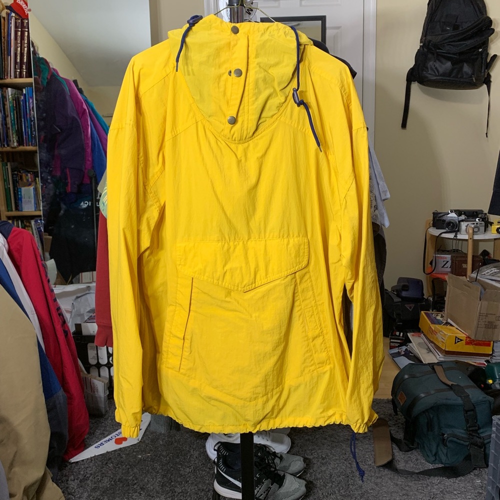 Vintage Yellow and blue Windbreaker/ rain jacket